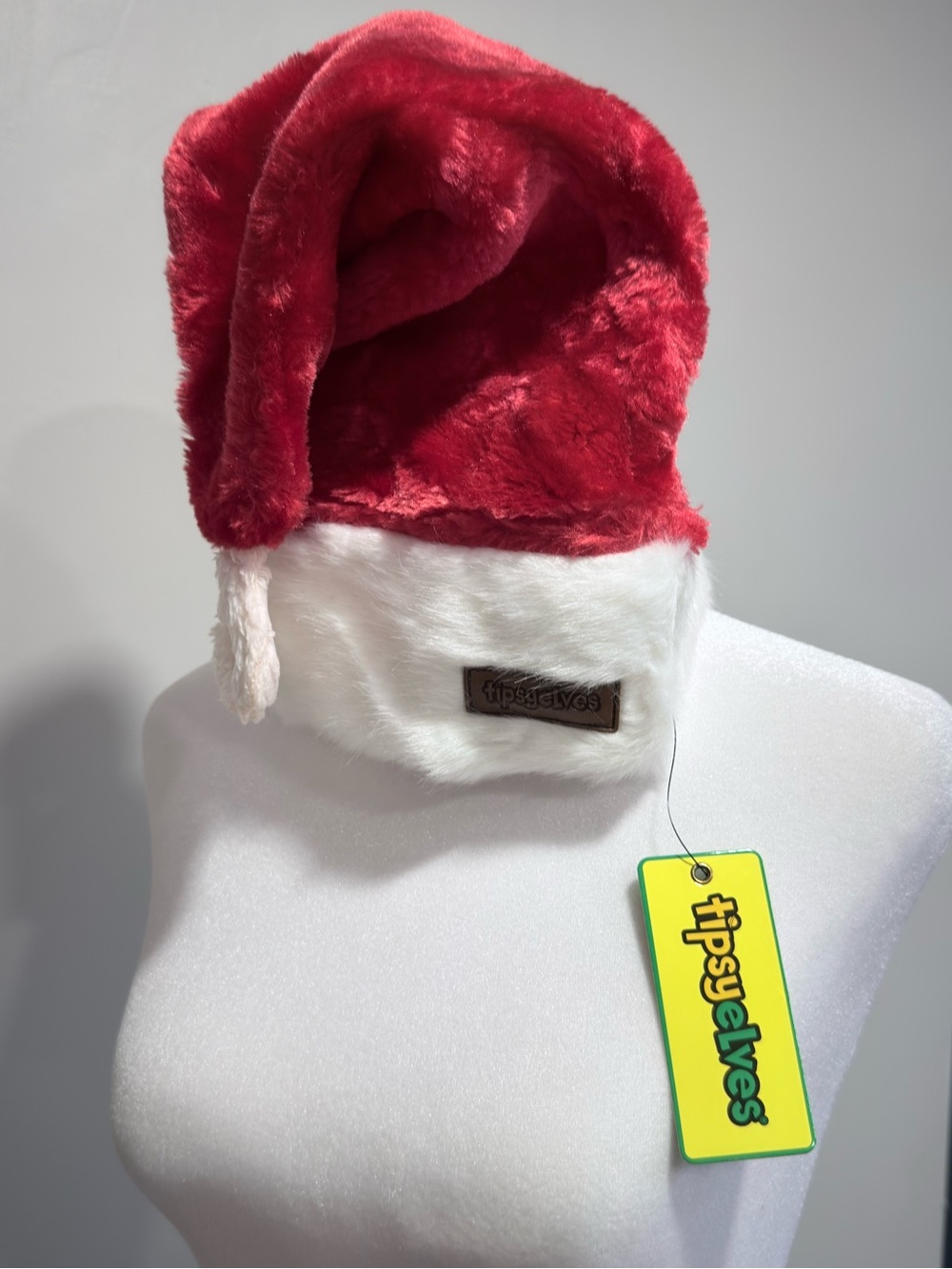 Tipsy Elves Red and White Faux-Fur Holiday Santa Hat